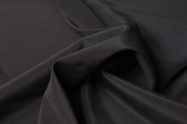 STRETCH CREPE DE CHINE - BLACK